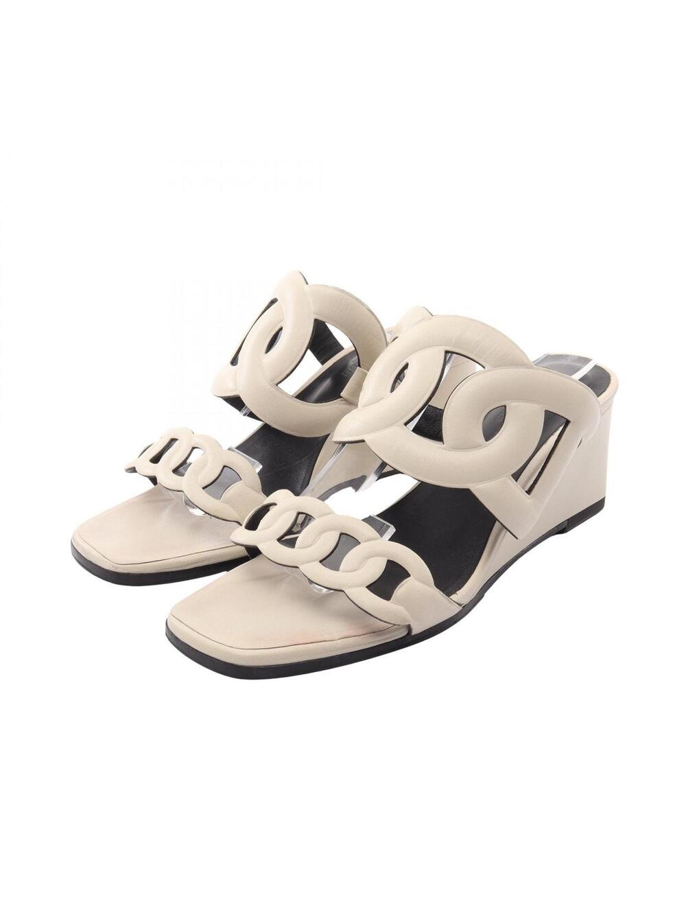 Hermes Figari Wedge Mule Snadal Shoes #339418H37B